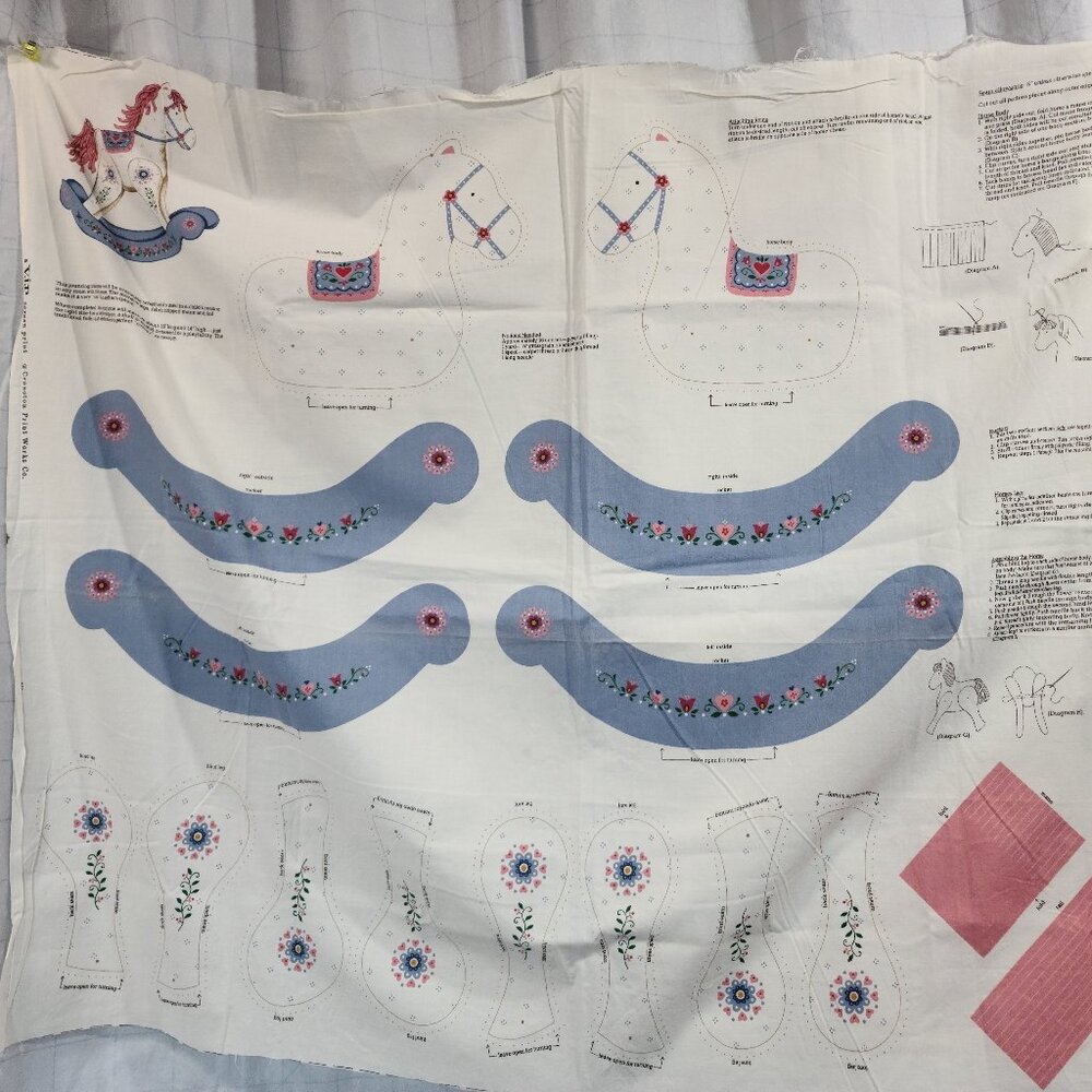 VIP Cranston Keepsake Prancing Rocking Horse Cut&Sew /Stuff /Craft Fabric Panel